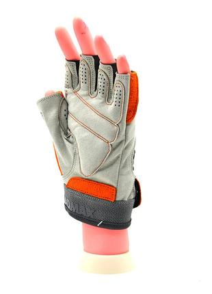 Рукавички для фітнесу madmax mfg-850 crazy grey/orange xl3 фото