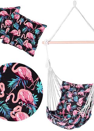 Крісло-гамак сидячий (бразильський) з подушками springos 115 x 57 см hm030