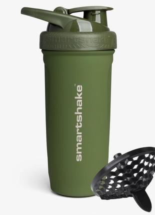 Шейкер спортивний smartshake металевий reforce stainless steel 30oz/900ml army green