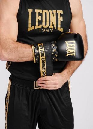 Боксерские перчатки leone dna black 16 ун.6 фото