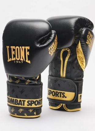 Боксерские перчатки leone dna black 16 ун.1 фото