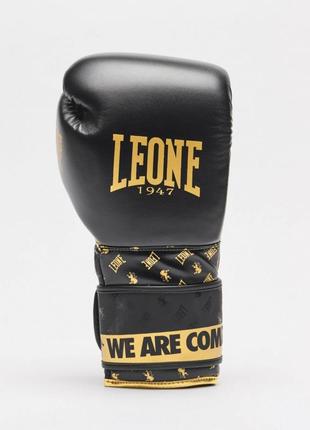 Боксерские перчатки leone dna black 16 ун.5 фото