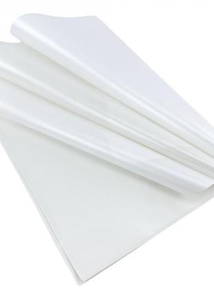 Бумага тишью перламутровая белая 70см х 50см (упаковка 20 шт)2 фото