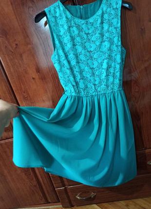 Красивое летние шифоновые нарядное платье, с краси2 фото