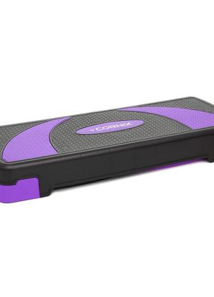 Степ-платформа 3-ступінчаста cornix 78 х 29 х 10-20 см xr-0183 black/purple3 фото