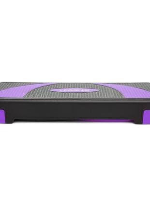 Степ-платформа 3-ступінчаста cornix 78 х 29 х 10-20 см xr-0183 black/purple4 фото