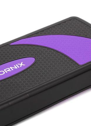 Степ-платформа 3-ступінчаста cornix 78 х 29 х 10-20 см xr-0183 black/purple5 фото