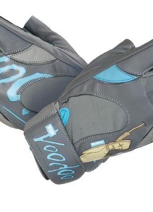 Рукавички для фітнесу madmax mfg-921 voodoo mid grey/light blue m1 фото