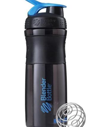 Шейкер спортивний (пляшка) blenderbottle sportmixer flip 28oz/820ml black/cyan