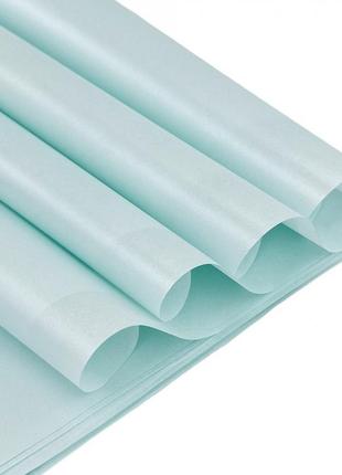 Папер тіш'ю перловий блакитний 70 см х 50 см (упаковка 20 шт.)2 фото