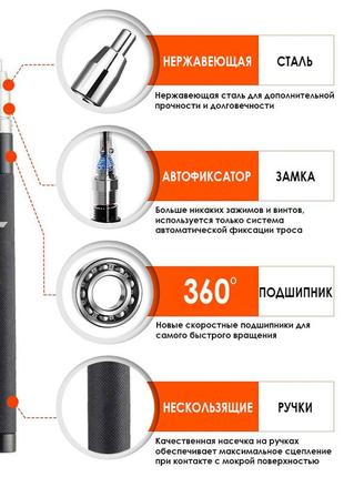 Скакалка way4you jump rope easy lock (черная) (w40039)4 фото