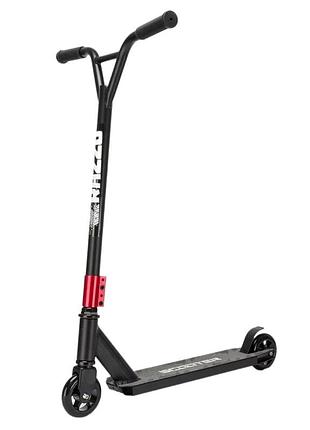 Трюковий самокат razzo go city 100 мм. алюмінієвий hst1-100 black/red