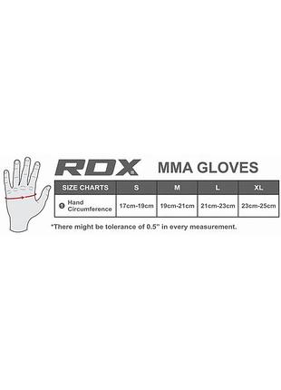 Перчатки мма rdx rex leather black xl 9