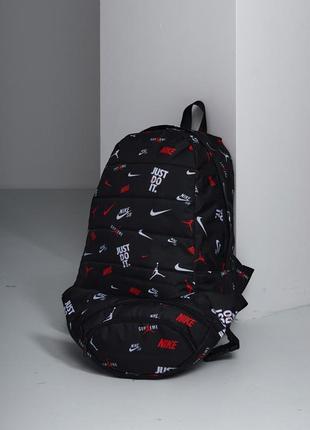 Комплект рюкзак + мессенджер через плечо nike just do it & supreme & jordan мужской городской спортивный найк