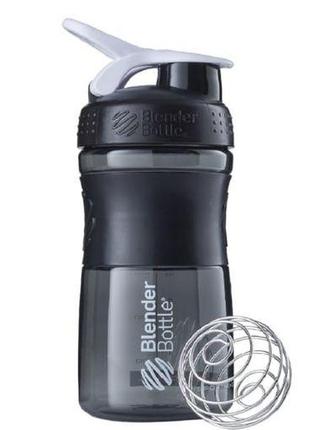 Шейкер спортивний (пляшка) blenderbottle sportmixer flip 20oz/590ml black/white