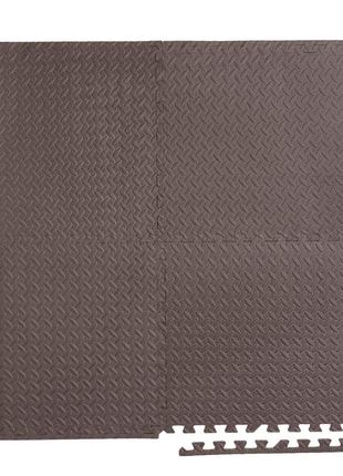 Мат-пазл (ластівчин хвіст) cornix mat puzzle eva 120 x 120 x 1 cм xr-0238 braun2 фото