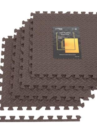Мат-пазл (ластівчин хвіст) cornix mat puzzle eva 120 x 120 x 1 cм xr-0238 braun