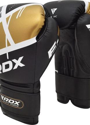 Рукавички боксерські rdx rex leather black 14 ун.2 фото