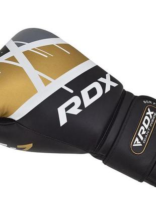Рукавички боксерські rdx rex leather black 14 ун.3 фото