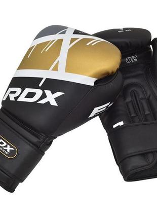 Рукавички боксерські rdx rex leather black 14 ун.5 фото