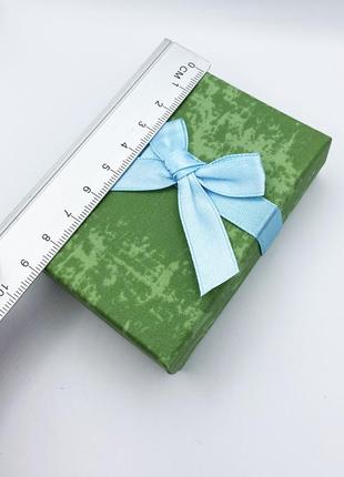 Коробочка для украшений под набор зелёная3 фото