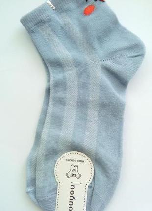 Шкарпетки дитячі з мордочками на резинці шугуан сіточка преміум якість розмір 1-4 роки