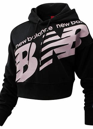 New balance women's nb athletics cropped hoodie женская кофта оригинал