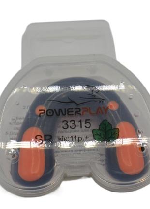 Капа боксерська powerplay 3315 sr доросла (вік 11+) чорно-помаранчева зі смаком м'яти10 фото