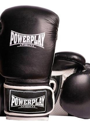 Боксерські рукавиці powerplay 3019 challenger чорні 8 унцій1 фото