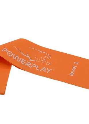 Резинка для фітнесу powerplay 4140 level 1 stretch band (1-5 кг.) помаранчева4 фото