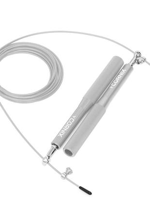 Скакалка швидкісна для кросфіту cornix speed rope xr-0151 silver2 фото