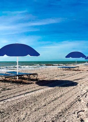 Пляжна парасоля springos 180 см з регульованою висотою та нахилом bu00224 фото