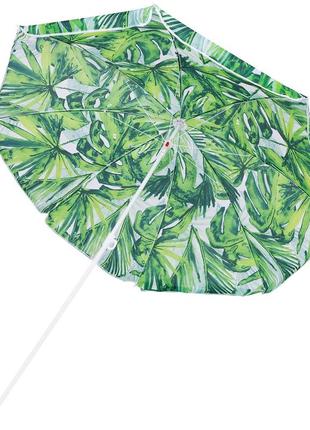 Пляжна парасоля springos 160 см з регулюванням висоти bu00167 фото