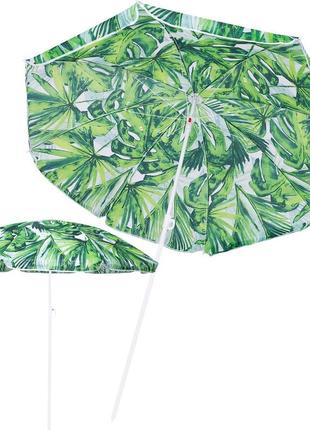 Пляжна парасоля springos 160 см з регулюванням висоти bu00161 фото