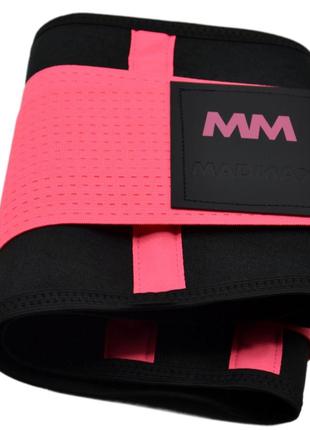 Пояс компресійний madmax mfa-277 slimming belt black/neon pink m8 фото