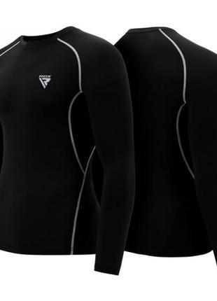 Рашгард с длинным рукавом rdx lycra black s4 фото