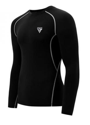 Рашгард с длинным рукавом rdx lycra black s1 фото