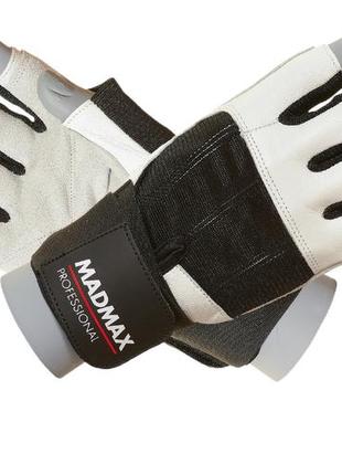 Рукавички для фітнесу madmax mfg-269 professional white m