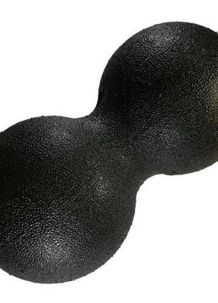 Масажний м'ячик easyfit duoball epp ef-2000 подвійний 23х12 см чорний