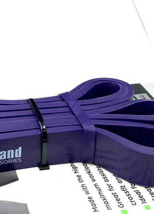 Еспандер-петля (гумка для фітнесу і кроссфіту) powerplay 4115 power band фіолетова (14-23kg)9 фото
