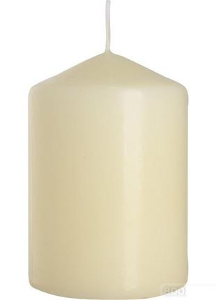 Свічка столова циліндр bispol sw70/100-011 молочний1 фото