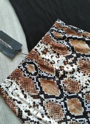 Спідниця зміїний принт пітон 2023/ міні-спідниця анімалістичний принт