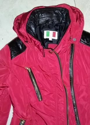 Утепленная брендовая женская куртка milano ferronetti размер s-m (на бирке 44 ).