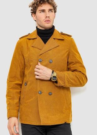 Піджак чоловічий однотонний, колір гірчичний, розмір l fa_008781