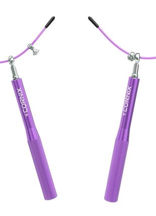 Скакалка швидкісна для кросфіту cornix speed rope xr-0159 purple2 фото