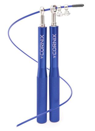 Скакалка швидкісна для кросфіту cornix speed rope xr-0157 blue