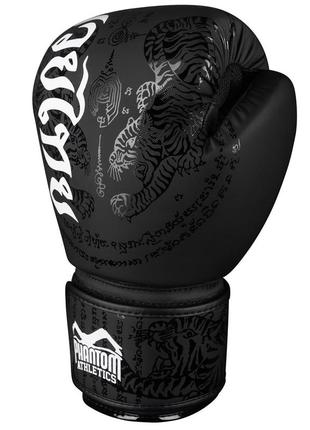 Боксерські рукавиці phantom muay thai black 12 унцій2 фото