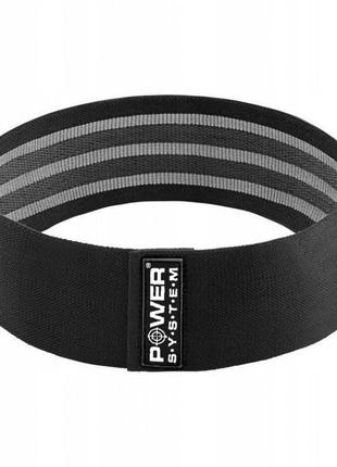 Тканева гумка для фітнесу та спорту power system ps-4093 booty band lvl 3 black/grey (d_94 см. навантаження 6-12кг.)2 фото