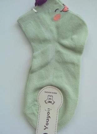 Шкарпетки дитячі з мордочками на резинці шугуан сіточка преміум якість розмір 4-8 років