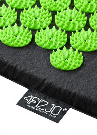 Килимок акупунктурний 4fizjo classic mat аплікатор кузнєцова 4fj0040 black/green4 фото